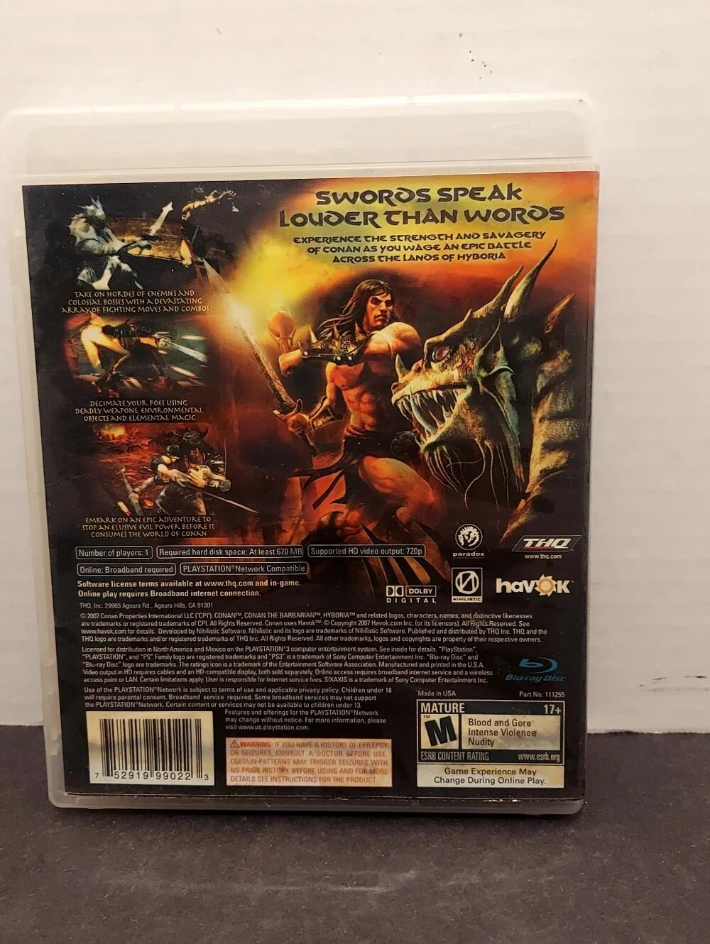 Conan ps3 Conan For Sony PlayStation 3 PS3 conan the barbarian ps3 game